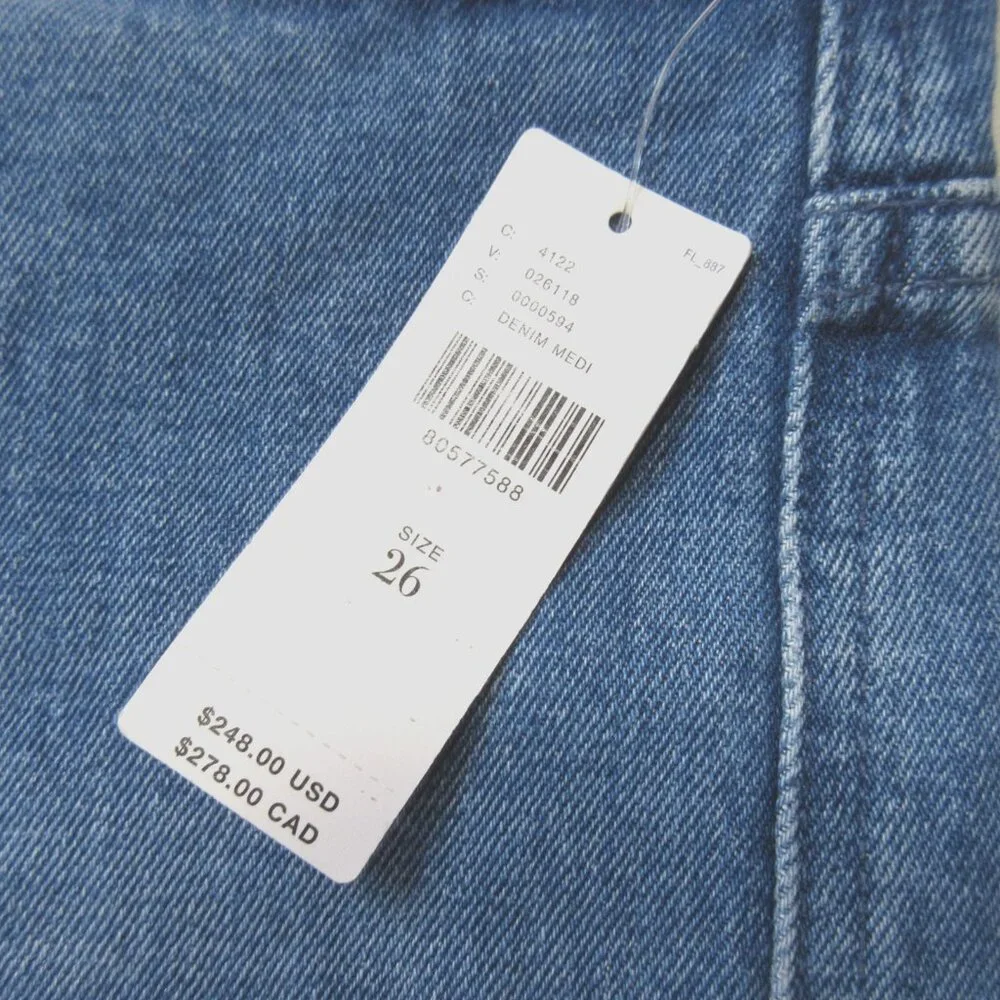 NWT Mother The Tab Roller Skimp in From Out of Town Stretch Jeans 26 - Picture 3 of 11